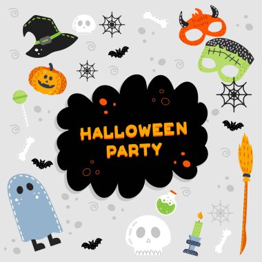 Cadılar Bayramı partisi. Sosyal medya hikayeleri için soyut kış geçmişleri. Olay davetiyesi, indirim kuponu, ilan için kullan. sosyal medya