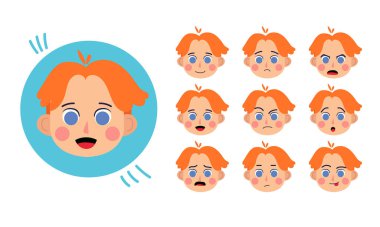 Vay be. Sahneleriniz için insan karakteri. Karakter animasyona hazır. Komik çizgi film. Karakter canlandırması seti.