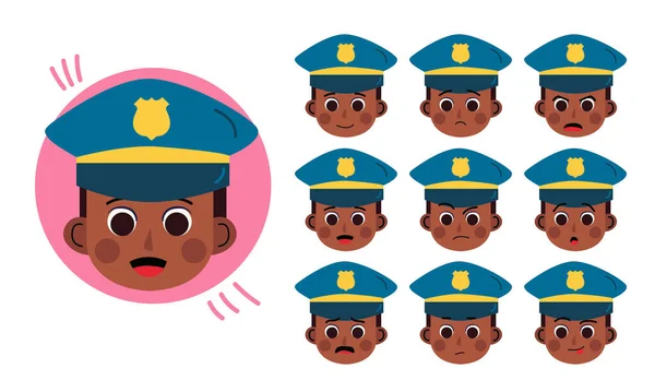 Policeman Human Character Your Scenes Character Ready Animation Funny Cartoon — 스톡 벡터