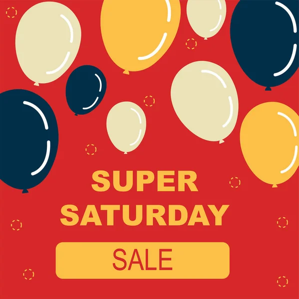 Super Saturday Sale Banner One Day Deal Special Offer Big — Stockvector
