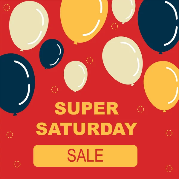 Super Saturday Sale Banner One Day Deal Special Offer Big — 스톡 벡터