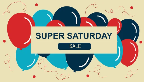 Super Saturday Sale Banner One Day Deal Special Offer Big — 스톡 벡터