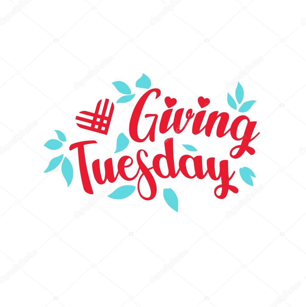 Happy Giving Tyesday. Trendy abstract art templates with hand, logo, dots. Set of flat backgrounds for social media, stories, banners, invitation card, poster, greeting card, header for website