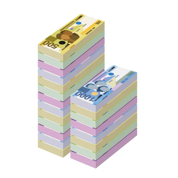 Philippine Peso Vector Illustration Huge Packs Philippines Money Set Bundle — Stok Vektör