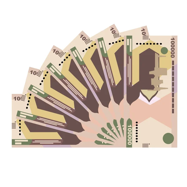 Uzbekistan Sum Vector Illustration Uzbek Money Set Bundle Banknotes Paper — Vetor de Stock