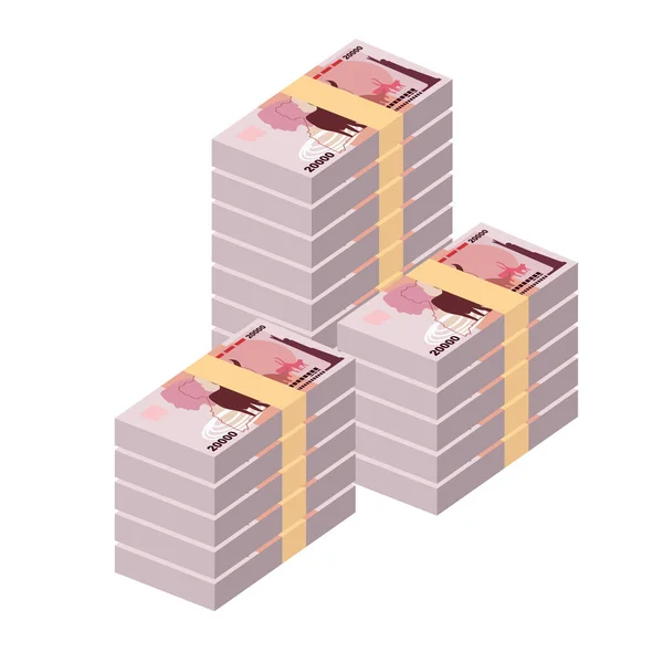 Uganda Shilling Vector Illustration Uganda Money Set Bundle Banknotes Paper — стоковий вектор