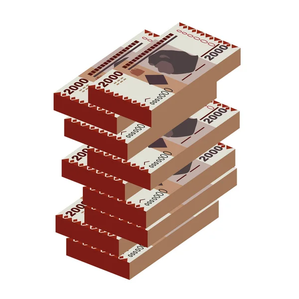 Chelín Tanzano Vector Illustration Dinero Tanzania Fijó Los Billetes Del — Vector de stock