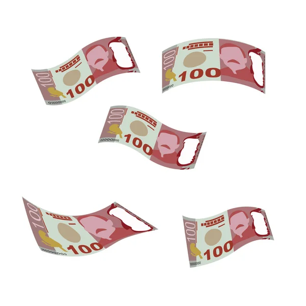 New Zealand Dollar Vector Illustration New Zealand Money Set Bundle — ストックベクタ