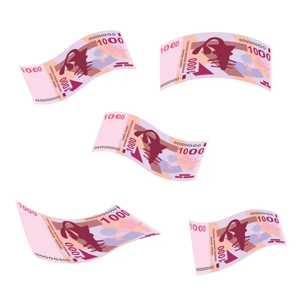 Cfa Franc Bceao Vector Illustration West African Frank Money Set — Image vectorielle