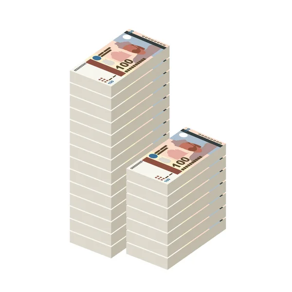 Tajik Somoni Vector Illustration Huge Packs Tajikistan Money Set Bundle — Vector de stock