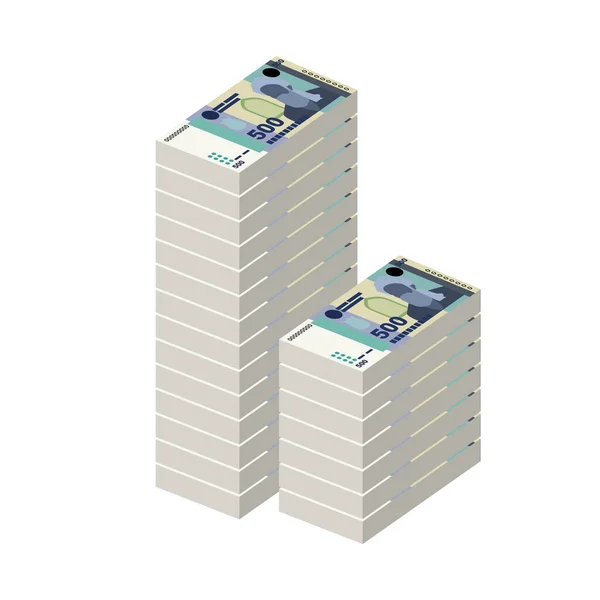 Tajik Somoni Vector Illustration Huge Packs Tajikistan Money Set Bundle — 图库矢量图片