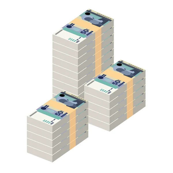 Tajik Somoni Vector Illustration Huge Packs Tajikistan Money Set Bundle — Vetor de Stock