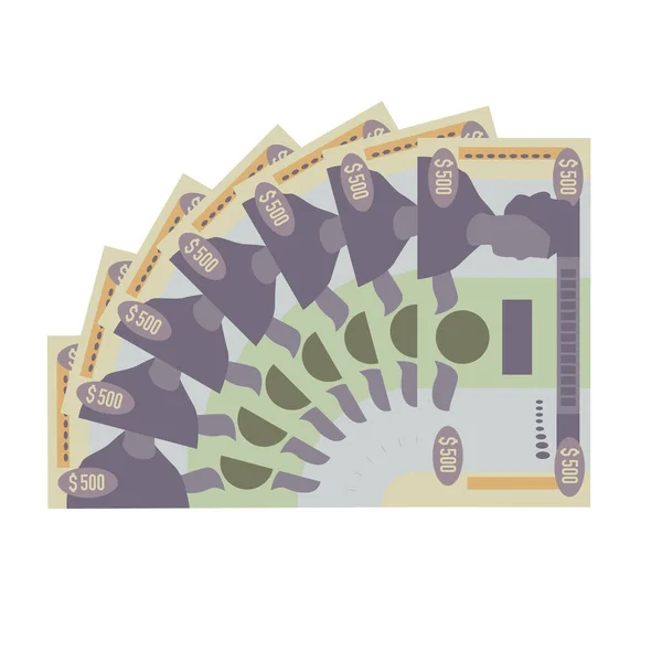 Jamaica Dollar Vector Illustration Dinheiro Jamaicano Conjunto Notas Dinheiro Papel — Vetor de Stock
