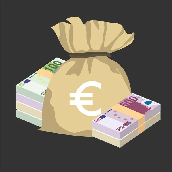 Εικονογράφηση Του Euro Vector Τραπεζογραμμάτια Που Έχουν Εκδοθεί Στην Ευρώπη — Διανυσματικό Αρχείο