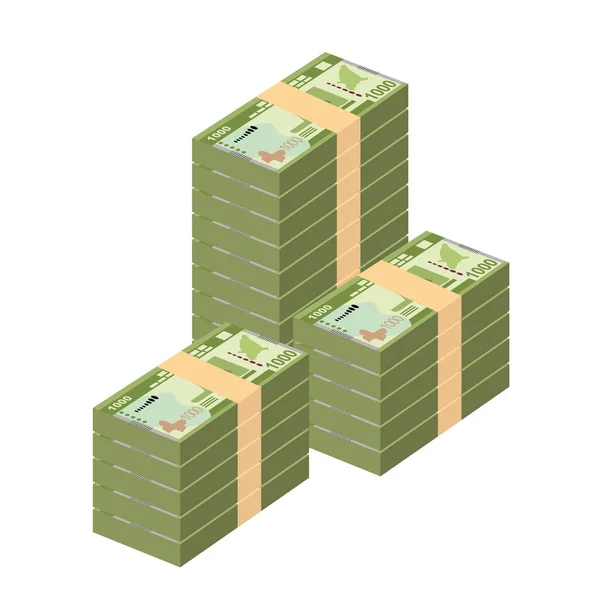 Sri Lanka Roupie Illustration Vectorielle Sri Lanka Billets Banque Liasse — Image vectorielle