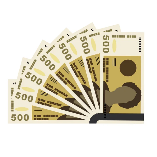 Norvég Korona Vektor Illusztráció Norvégiai Készpénz Kötegelt Bankjegyek Papírpénz 500 — Stock Vector