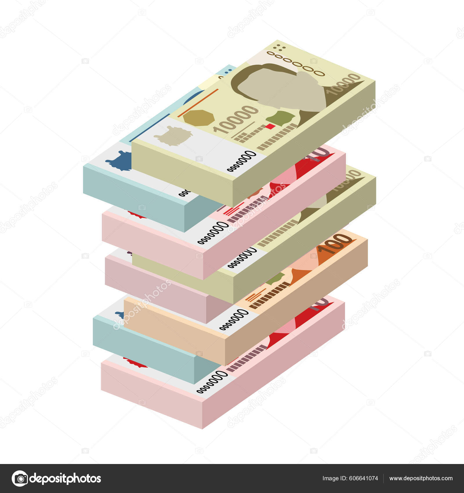 Singaporean Dollar Vector Illustration Singapore Brunei Money Set Bundle  Banknotes Stock Vector by ©Zhuna 606641074