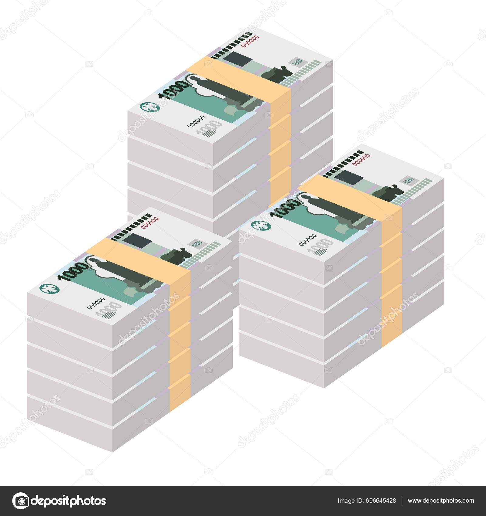 俄罗斯卢布矢量图解俄罗斯货币组合了捆绑钞票纸钞1000卢布平淡的风格被白色背景隔离最简单的设计图库矢量图©Zhuna 606645428