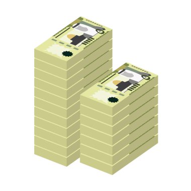 Suudi Riyal Vektör İllüstrasyonu. Suudi Arabistan 'ın parası tomarla para biriktirdi. Kağıt para 50 SAR. Düz stil. Beyaz arka planda izole edilmiş. Basit minimal tasarım