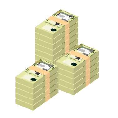 Suudi Riyal Vektör İllüstrasyonu. Suudi Arabistan 'ın parası tomarla para biriktirdi. Kağıt para 50 SAR. Düz stil. Beyaz arka planda izole edilmiş. Basit minimal tasarım