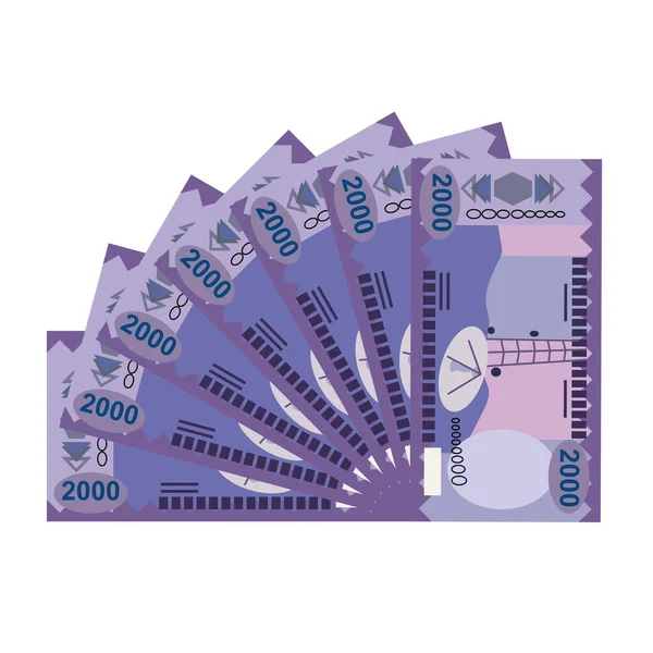 Rwanda Franc Vector Illustration Руандійські Гроші Наклеюють Купюри Паперові Гроші — стоковий вектор