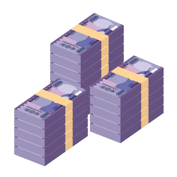 Ruanda Franc Vektör Llüstrasyonu Ruanda Parası Tomarla Para Ayarladı Kağıt — Stok Vektör