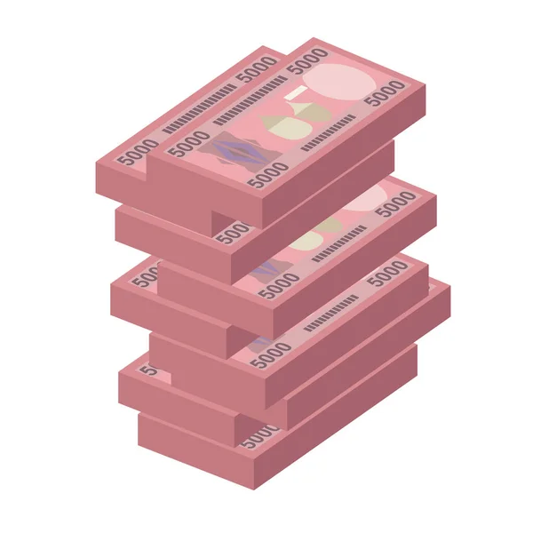 Ρουάντα Franc Vector Εικονογράφηση Χαρτονομίσματα Από Ρουάντα Χαρτονομίσματα 5000 Rwf — Διανυσματικό Αρχείο