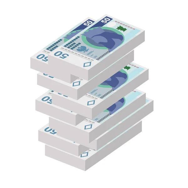 Πολωνική Zloty Vector Illustration Πολωνικά Τραπεζογραμμάτια Δέσμης Χρημάτων Χαρτονομίσματα Pln — Διανυσματικό Αρχείο
