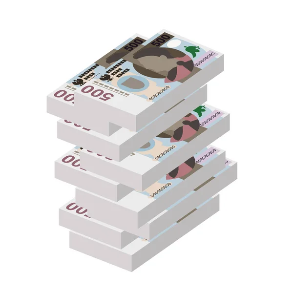 Polska Zloty Vektor Illustration Polen Pengar Set Bunt Sedlar Papperspengar — Stock vektor