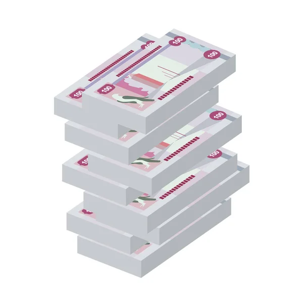 Uae Dirham Vector Εικονογράφηση Χαρτονομίσματα Των Ηνωμένων Αραβικών Εμιράτων Χαρτονομίσματα — Διανυσματικό Αρχείο