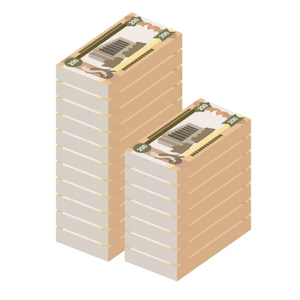 Uae Dirham Vector Εικονογράφηση Χαρτονομίσματα Των Ηνωμένων Αραβικών Εμιράτων Χαρτί — Διανυσματικό Αρχείο