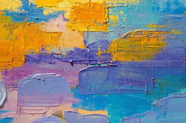 Bright minimal oil paint texture with color gradient. Oil paint texture with brush and palette knife strokes. Multi colored wallpaper. Modern art concept. Horizontal fragment. Convex with shadows.
