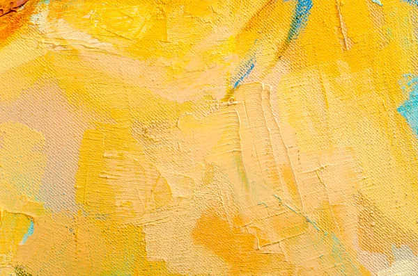 Tuval Üzerinde Soyut Renkli Yağlı Boya Tablo Fırça Palet Bıçak — Stok fotoğraf