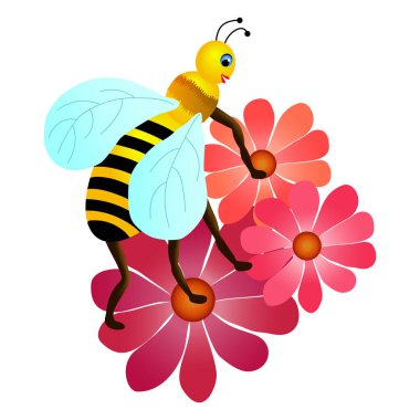 Yaz arısı, pembe çiçeklerdeki arı, nektar toplayan arı.