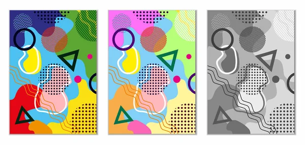 Abstrakter Farbiger Geometrischer Hintergrund Vektorhintergründe Abstrakte Hintergründe Hintergründe Drei Farben — Stockvektor