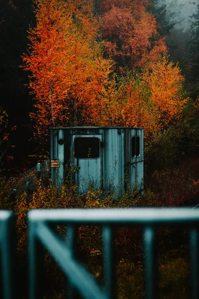 Acél Kabin Őrök Erdőben — Stock Fotó