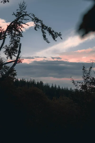 Belo Pôr Sol Sobre Montanha — Fotografia de Stock