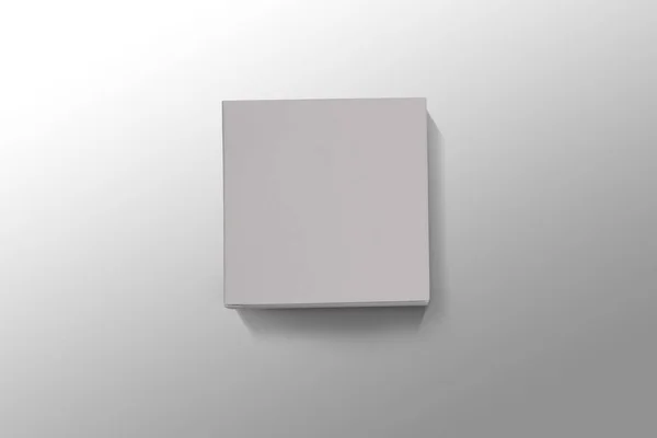 Boş Boş Karton Karton Beyaz Kutu Gri Bir Arkaplanda Izole — Stok fotoğraf