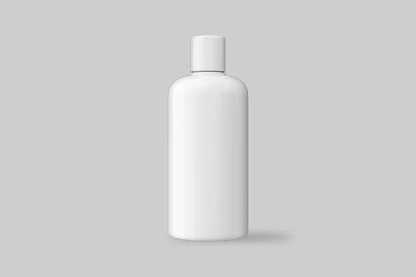 空の空白の化粧品ボトルまたは瓶灰色の背景に隔離されたモック 医療用コンテナとして使用できます 3Dレンダリング — ストック写真