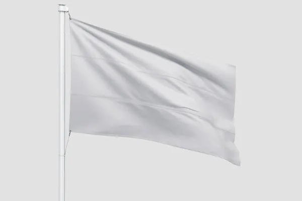 Прапор Макет Вгору Ізольовано Сірому Фоні Візуалізація — стокове фото