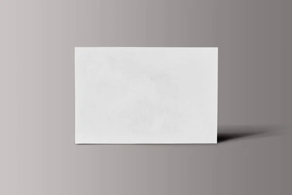 招待状またはウェルカムまたはグリーティングカード灰色の背景に隔離されたモックアップ 3Dレンダリング — ストック写真
