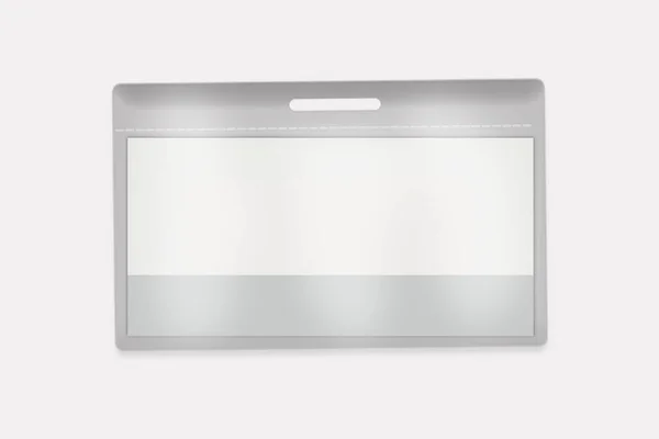 Name Tag Badge Isolated Grey Background Mock Rendering — Stock Photo, Image