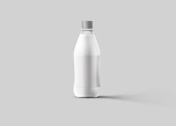 Jus Plastik Kosong Atau Botol Susu Diisolasi Pada Latar Belakang — Stok Foto