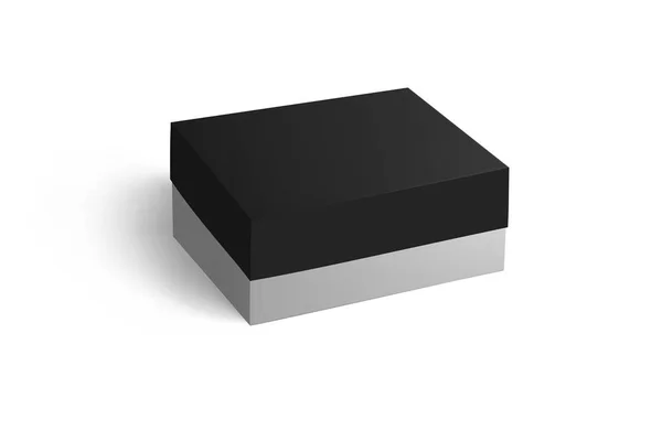 Caja Vacía Zapatos Blanco Simulación Aislada Sobre Fondo Blanco Caja — Foto de Stock