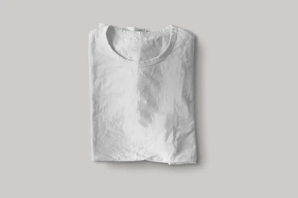 Shirt Branca Vazia Esvaziada Preencha Isolada Num Fundo Cinzento Renderização — Fotografia de Stock