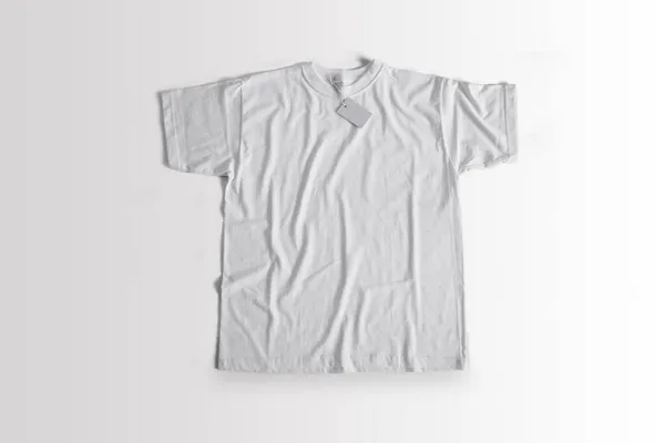 Empty Blank White Shirt Mock Isolated Grey Background Rendering — Stock Photo, Image