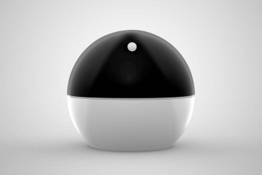 Boş boş minimalist kozmetik kavanozu. Gri arka planda izole edilmiş gibi. Parfüm, vücut ve saç bakım kavanozu tasarımında kullanılabilir. Gerçekçi Oval veya küre şeklinde. 3d oluşturma.