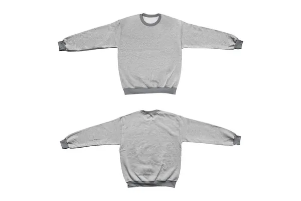 Modèle Sweat Shirt Blanc Blanc Blanc Pour Homme Deux Côtés — Photo