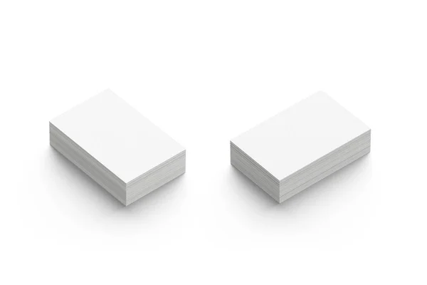 在白色背景上隔离的名片空白模型模板 3D渲染 — 图库照片