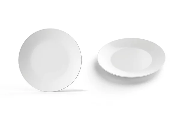 Fehér Tál Izolált Fehér Alapon Konyhaedények Ételekhez Porcelánedényekhez Evőeszközök Tervezéséhez — Stock Fotó